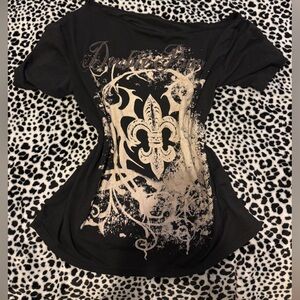 Black Graphic Women's Top